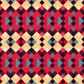 Pixels seamless pattern in retro style