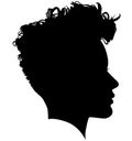 Pixie Cut, punk hairstyle for a woman. Iroquois haircut on a woman profile picture vector illustration realistic silhouette