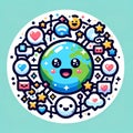 Pixie Series Social Share Icon: Connect with Happiness