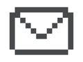 Pixilated message envelop y2k element Royalty Free Stock Photo