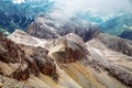 Piz BoÃÂ¨ mountain peak and ridge, Sellaronda UNESCO Dolomite, Trentino