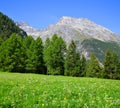 Piz Ela in Switzerland Alps - Canton Graubunden. Royalty Free Stock Photo