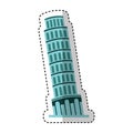 piza tower isolated icon Royalty Free Stock Photo