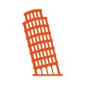 Piza tower italy icon Royalty Free Stock Photo