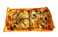 Pizza with anchovies, bulbs and chili