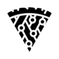 pizza bakery dish glyph icon vector illustration