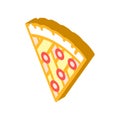 pizza bakery dish isometric icon vector illustration