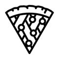 pizza bakery dish line icon vector illustration