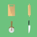 pizza-baking tools. Vector illustration decorative design