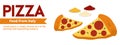 pizza banner and poster with copy space for restaurant