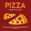 pizza banner and poster with copy space for restaurant