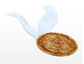 Pizza with bird wings