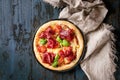 Pizza with bresaola Royalty Free Stock Photo