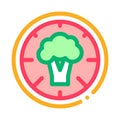 Pizza Broccoli Icon Vector Outline Illustration Royalty Free Stock Photo