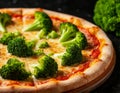 Pizza with broccoli Royalty Free Stock Photo