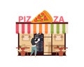 Pizza Cafe Illustration