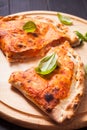 The Pizza calzone Royalty Free Stock Photo