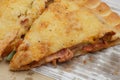 Pizza Calzone in box Royalty Free Stock Photo