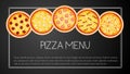 Pizza card menu.