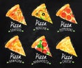 Pizza chalk set