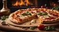 pizza, cheese pizza pizza background wood pizza isolated Royalty Free Stock Photo