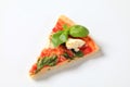 Pizza with cheese, bacon and spinach Royalty Free Stock Photo