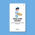 pizza chef boy vector Royalty Free Stock Photo