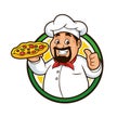 Pizza Chef Mascot Design Vector Royalty Free Stock Photo