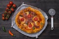 Pizza cherry chilly mozzarella prochutto