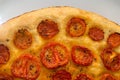 Pizza with cherry tomatoes and no cheese