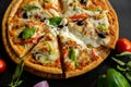 Pizza  chicken pizza cheese burst pizza Foodphotography Royalty Free Stock Photo