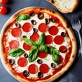 Pizza Close Up, Delicious Mouth Watering View