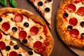 Pizza Close Up, Delicious Mouth Watering View