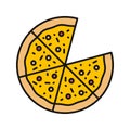 Pizza color icon