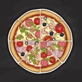 Pizza color picture sticker