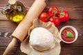 Pizza cooking ingredients Royalty Free Stock Photo