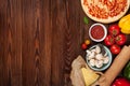 Pizza cooking ingredients Royalty Free Stock Photo