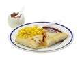 Pizza Corn Plate Applesauce Dessert