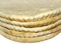 Pizza crusts, close-up