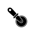 pizza cutter - simple vector icon