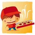 Pizza delivery boy Royalty Free Stock Photo