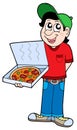 Pizza delivery boy Royalty Free Stock Photo