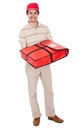 Pizza delivery boy with thermal bag Royalty Free Stock Photo