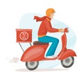 Pizza delivery guy Royalty Free Stock Photo