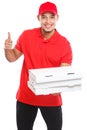 Pizza delivery latin boy order delivering success successful smiling job deliver box isolated on white