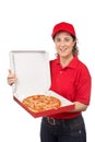 Pizza delivery woman