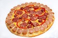 Pizza, different kinds of pizzas to the menu of restaurant and pizzeria