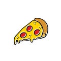Pizza doodle icon
