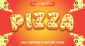 Pizza editable vector text effect Royalty Free Stock Photo