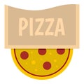 Pizza emblem for pizzeria icon